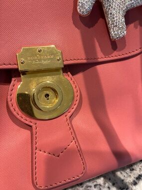 Burberry Rose Pink Shoulder Bag with Gold-Tone Hardware